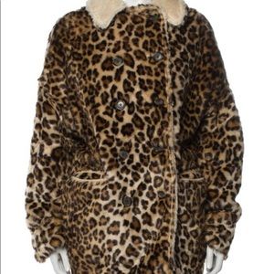 R13 faux fur coat xs runs big
